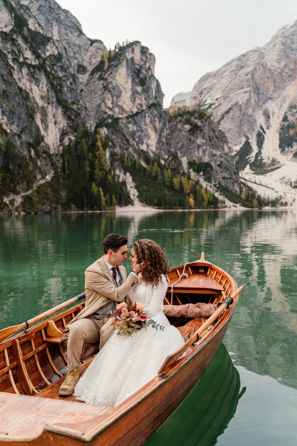 Hochzeitsfotos im Boot