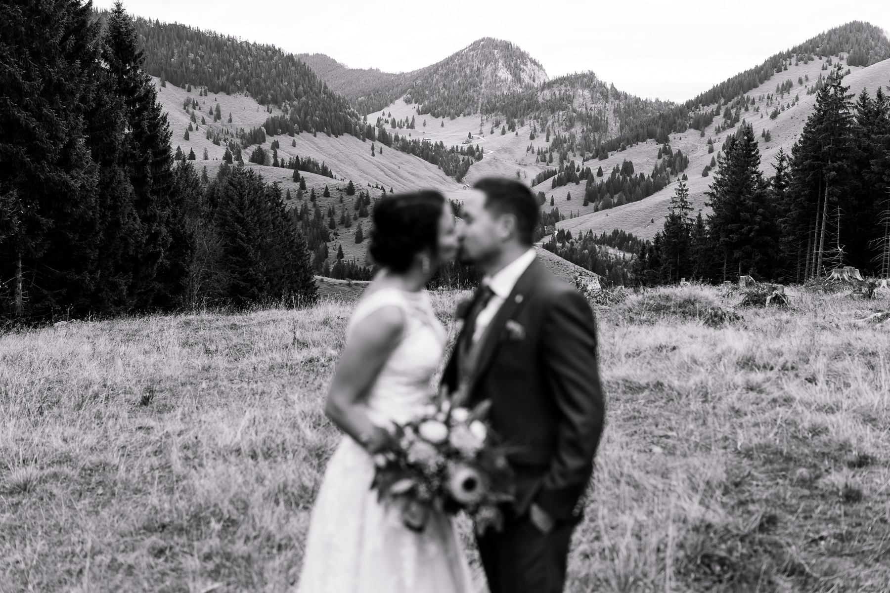 Fotograf für die Hochzeit in den Bergen in Bayrischzell