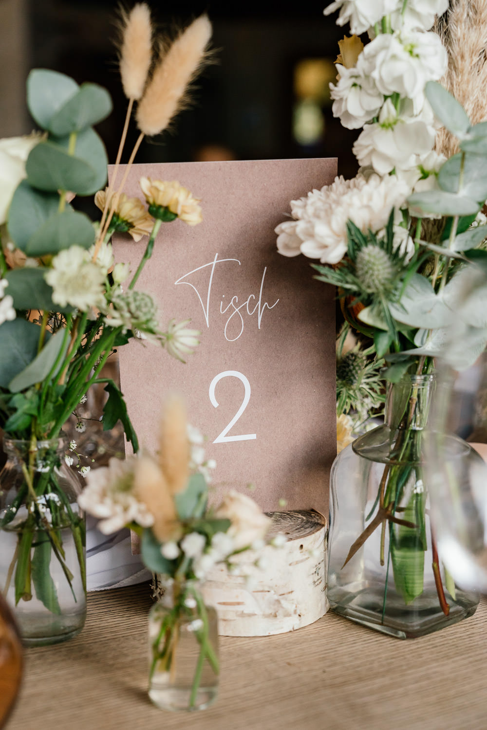 Hochzeit auf einer Berghütte Dekoration